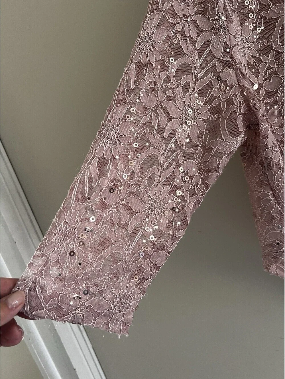 Evening Gown Womens Extra Large Embellishments Dusty Pink Jacket Dress